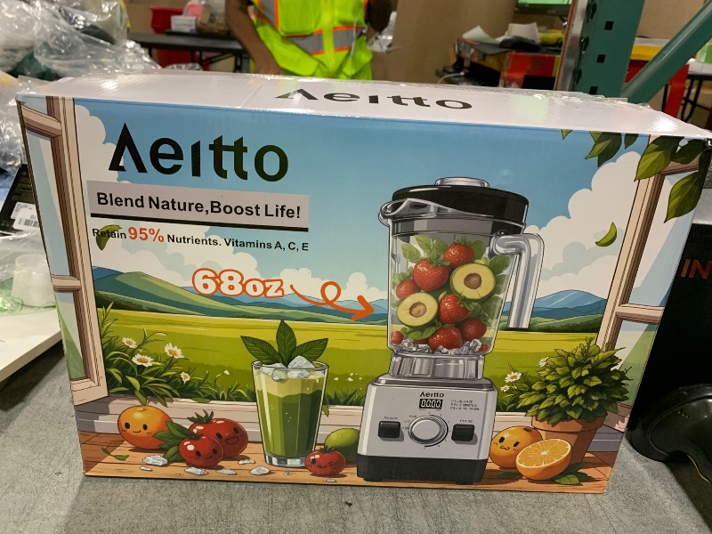 Photo 1 of Aeitto Blenders for Kitchen with 68Oz. Large Capacity, 1800W Max Power Smoothie Blender, 3 Preset Programs & 7 Speeds, Professional Countertop Blender for Smoothies, Ice Crush, Frozen Drinks, Silver