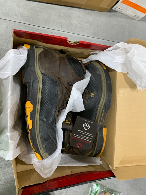 Photo 1 of Wolverine Men's Overpass 6" Mid Composite Toe Waterproof Work Boot, Dark Coffee, 9.5