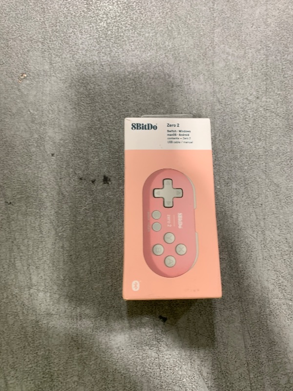 Photo 1 of 8Bitdo Zero 2 Bluetooth Key Chain Sized Mini Controller for Nintendo Switch, Windows, Android and macOS (Pink Edition)