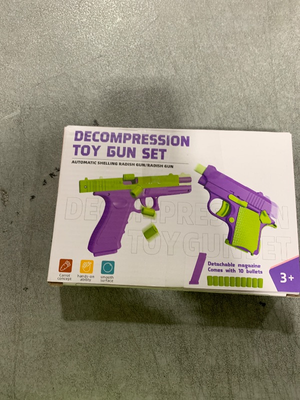 Photo 1 of LLESSOO Shell Ejecting Toy, 2 Packs Fidget Toys, Toys with 10 Shells Can be Loaded but Can't be Fired, Great Birthday Gifts for Boys Kids Adults (Purple)