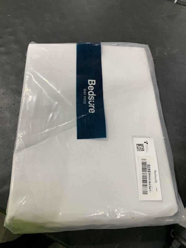 Photo 1 of Bedsure California King Sheet Sets, Cooling Sheets, Rayon Derived from Bamboo, Deep Pocket Up to 16", Breathable & Soft Bed Sheets, Hotel Luxury Silky Bedding Sheets & Pillowcases, White