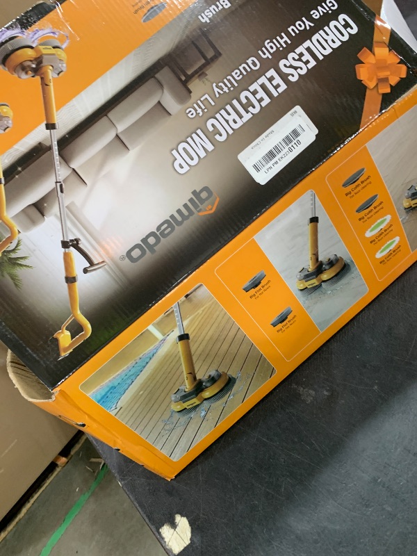 Photo 1 of qimedo 6000mAh Battery Electric Mop M1, 800RPM Cordless Electric Power Scrubber & Mops for Floor Cleaning, Best Automatic Spin Mops with Smart Display,Rotating Mop with LED Light & Water Spray