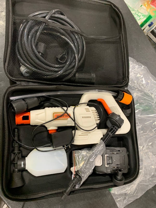 Photo 1 of Cordless Pressure Washer Battery Powered; 1200PSI Cordless Power Washer with Brushless Motor, 4.0Ah Battery,6-in-1 Nozzle, 3 Power Level; Handheld Portable Pressure Washer Cordless