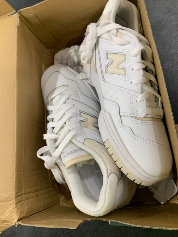 Photo 1 of New Balance Women's 550 Sneakers, White/Linen, 9.5 Medium US