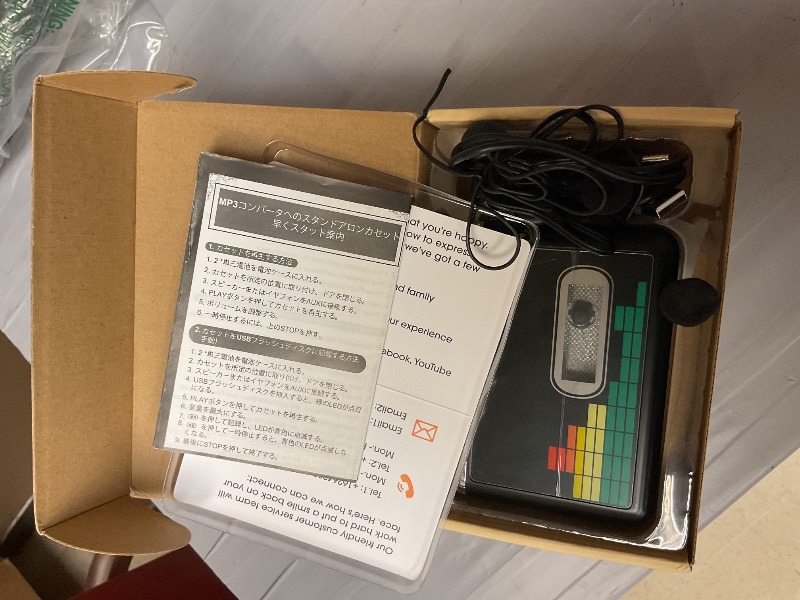 Photo 1 of DIGITNOW USB Cassette Player, Portable Walkman Stereo Tape to MP3 Converter, Audio Music Recorder to MP3 Digital File Converter with Earphones, No PC Required, Black, BR607