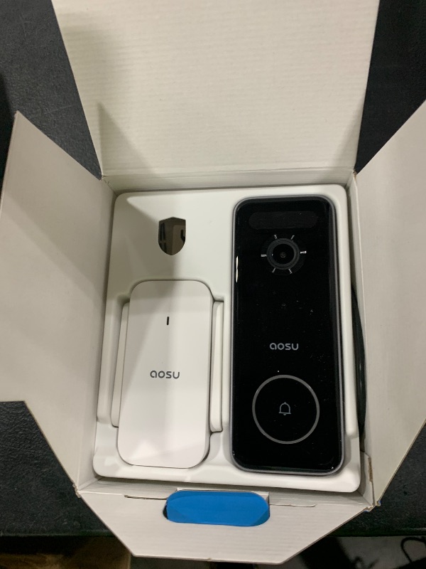 Photo 1 of AOSU Doorbell Camera Wireless, 5MP Ultra HD, No Monthly Fee, 2.4/5 GHz WiFi Video Doorbell with Homebase, Battery/Wired Powered, Work with Alexa & Google Assistant