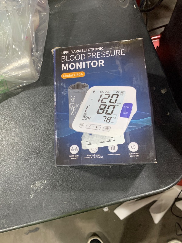 Photo 1 of Large Screen Blood Pressure Monitor, Blood Pressure Machine Dual User for Home Use, XL 9"-17" Cuff BP Machine, Dual Power, Upper Arm BP Cuff Kit with 6 inch Backlight LCD & HR Detection