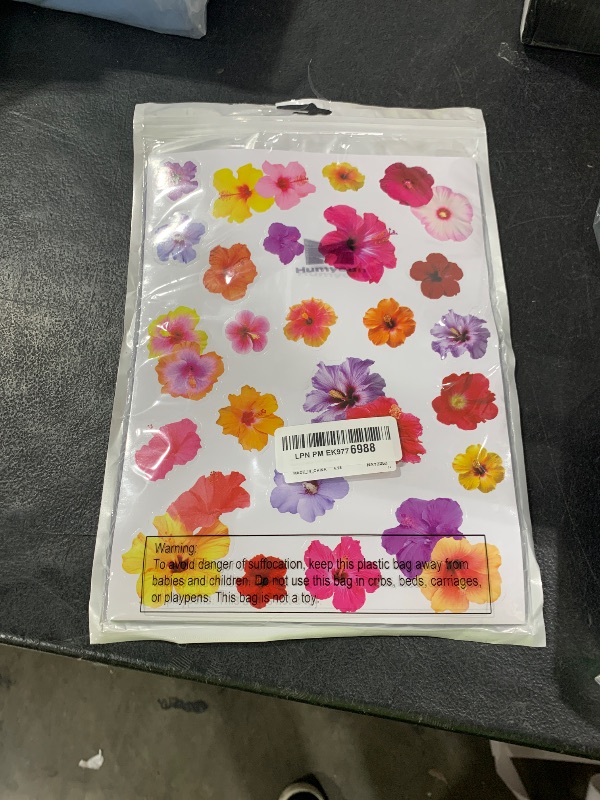 Photo 1 of Humyoun 480 Pcs Hibiscus Stickers for Kids Colorful Luau Hawaiian Summer Hibiscus Flower Waterproof Sticker for Summer Tropical Party Crafts Teacher Classroom Reward DIY Supplies