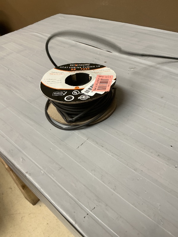 Photo 1 of 3:1 Heat Shrinkable Tubing with Adhesive Lining,1/8 in'' Marine Grade Dual Wall Shrink Tubing,50 Feet Roll,Insulation Sealing Oil-Proof Wear-Resistant,UL Listed and RoHS Compliant Black
