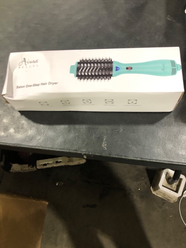Photo 1 of Hot Air Brush, Aima Beauty Professional One Step Hair Dryer & Volumizer 4 in 1 Upgrade Anti-Scald Negative Ionic Technology for All Hair Types, Light Green
