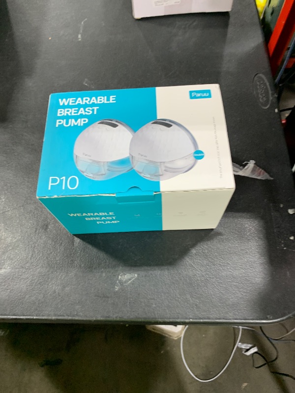 Photo 1 of Paruu P10 Hands Free Breast Pump Wearable, 338mmHg Strong Suction, Low Noise, 4 Modes & 9 Levels, Electric Breast Pump Portable, Smart Display, 19/21/24/28mm Insert/Flange, 2 Pack (White)