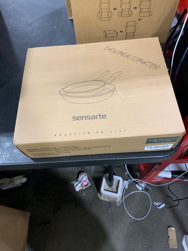Photo 1 of SENSARTE Nonstick Frying Pan Skillets, Swiss Granite Coating Omelette Pans, Healthy Cookware Chef's Pans, Free of Intentionally Added PFOA (8+10 Inch)