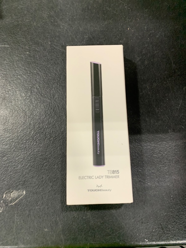 Photo 1 of TOUCHBeauty Portable Eyebrow Trimmer for Women Metal Cover Battery Powered Mini Electric Hair Shaver Black