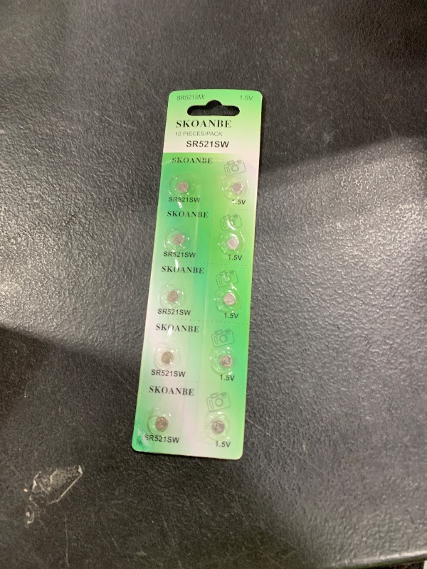 Photo 1 of SKOANBE 10PCS SR521SW AG0 LR521 379 1.5v Button Coin Cell Watch Battery