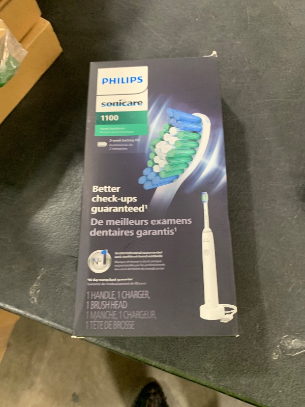 Photo 1 of PHILIPS Sonicare 1100 Power Toothbrush, Rechargeable Electric Toothbrush, White Grey HX3641/02