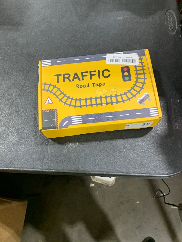 Photo 1 of Road Tape for Toy Cars & Trains Black Track 3 Rolls Road Tape 197 inch by 1.9 inch, Packing Traffic Signs Stick to Floors and Walls, Quick Cleanup, for Kids Car Play Gift