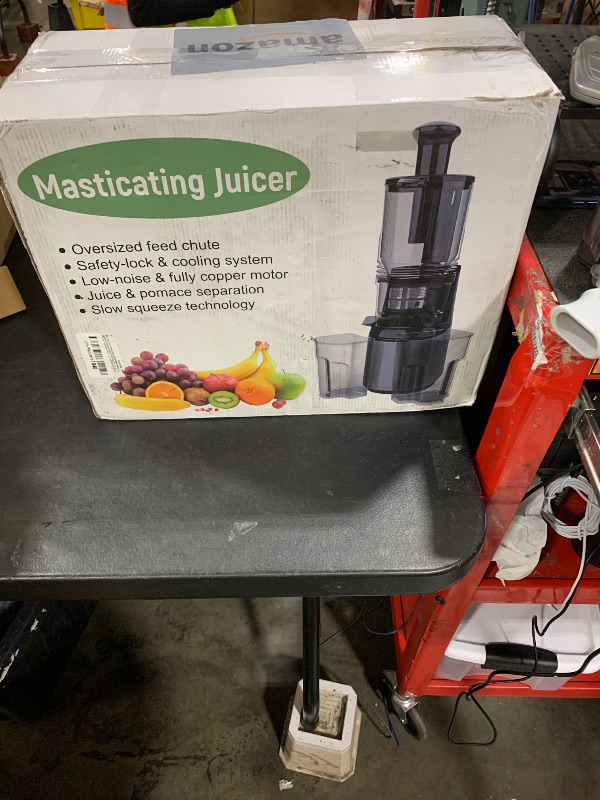 Photo 1 of Cold Press Juicer,Slow Masticating Juicer Machines with 5.3" Large Feed Chute for Most Fruits and Vegetables,Easy to Clean Lemon Orange Juicer with 250W Motor and High Juice Yield,Deep Grey