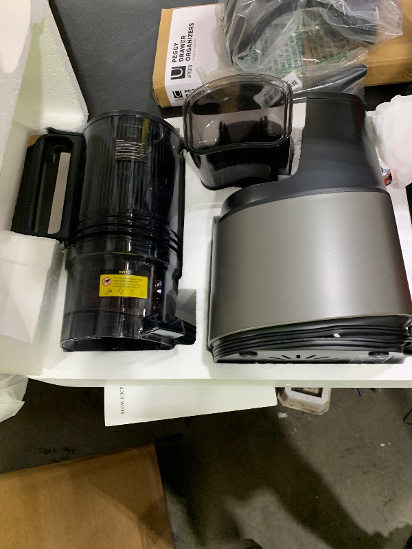 Photo 1 of Cold Press Juicer,Slow Masticating Juicer Machines with 5.3" Large Feed Chute for Most Fruits and Vegetables,Easy to Clean Lemon Orange Juicer with 250W Motor and High Juice Yield,Deep Grey