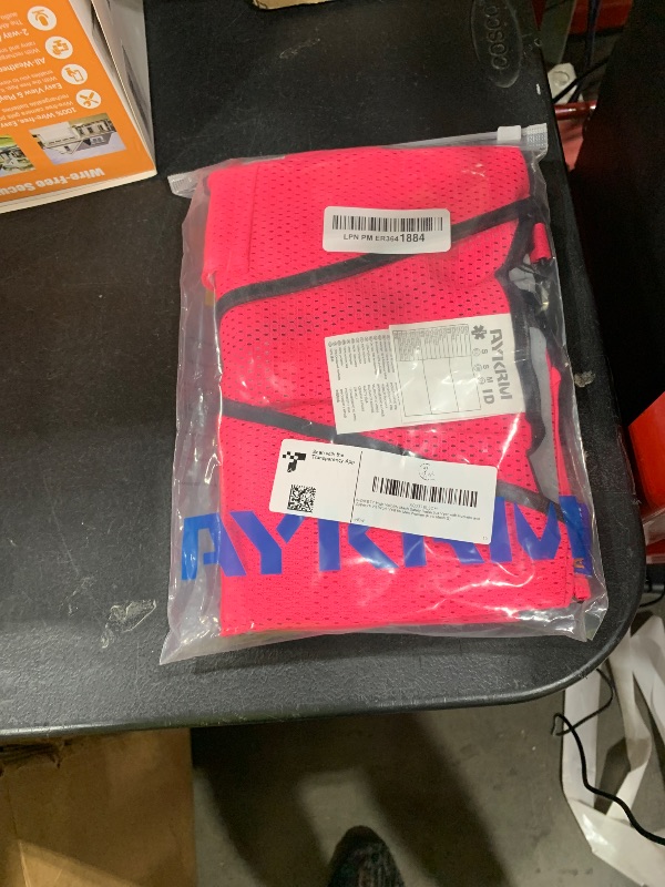 Photo 1 of A-SAFETY High Visibility Mesh Safety Reflective Vest with Pockets and Zipper,Hi Viz Work Vest for Men Women (Pink Mesh S)