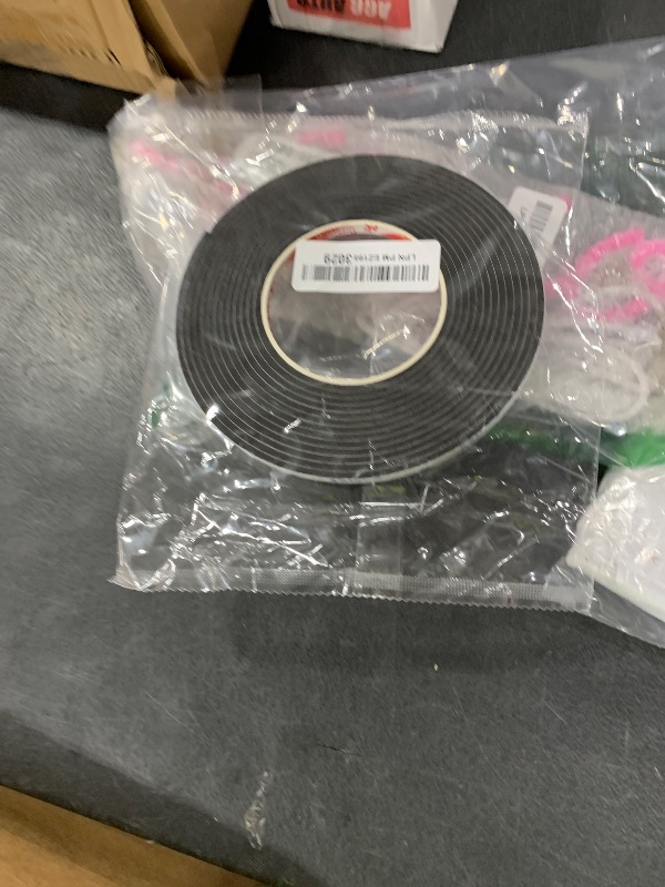 Photo 1 of PATIKIL 5m/16.4ft Sealing Foam Tape, 6mm Wide 3mm Thick Single Sided Weather Stripping Door Seal Strip for Window Door Insulation, Black