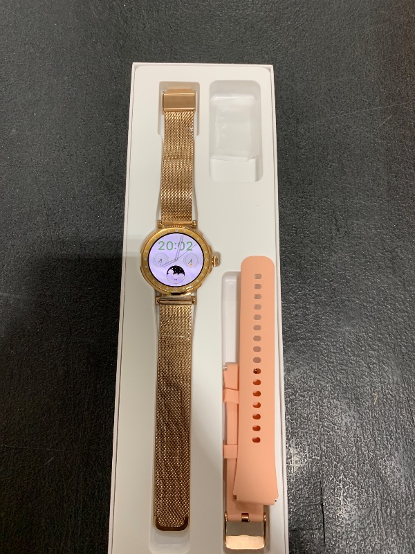 Photo 1 of Smart Watch for Women, AMOLED HD Display Fitness Tracker Bluetooth Make/Answer Call, 1.19" Watches with 110+ Sports Modes/Heart Rate/SpO2/Sleep Monitor, Smartwatch IP68 Waterproof for Android iOS