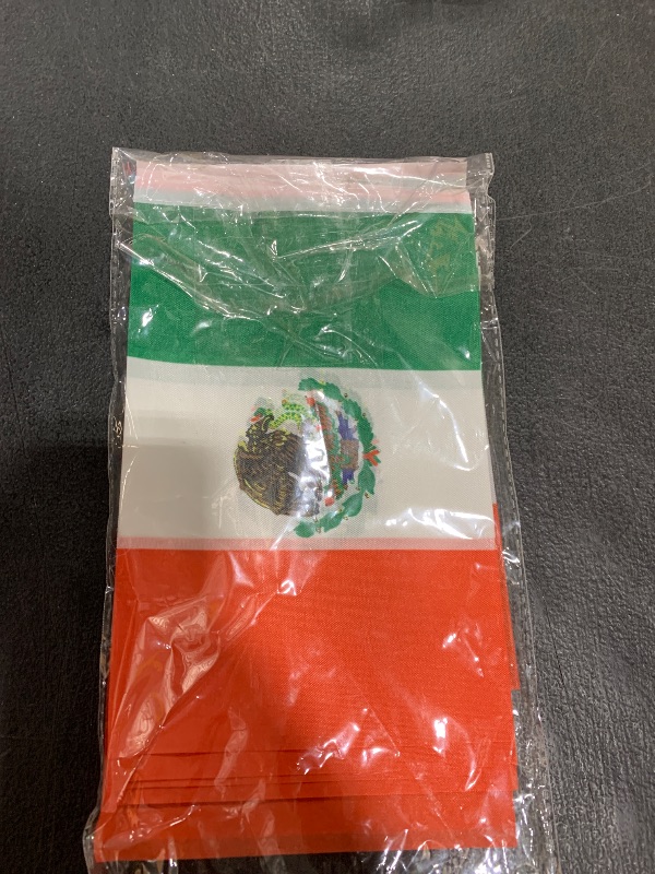 Photo 1 of GSYLPFT 12 Pack Mexican Flags on Sticks Mexico Small Mini Hand Held Flags for Office Classroom Holiday Party Decorations