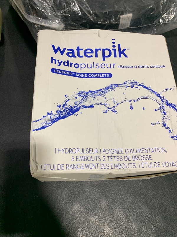 Photo 1 of Waterpik Sensonic Complete Care Water Flosser and Rechargeable Electric Toothbrush Combo Set for Teeth Cleaning and Flossing, CC-04, White, Packaging May Vary 