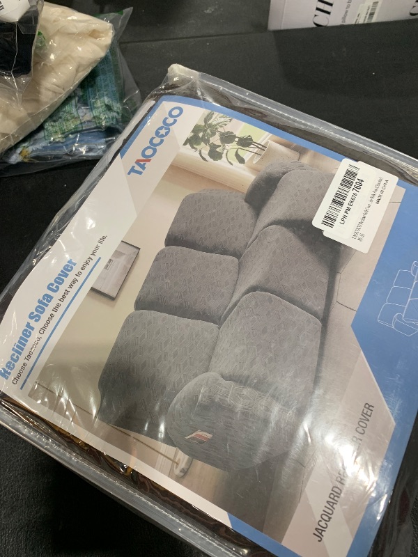 Photo 1 of TAOCOCO Recliner Sofa Covers Stretch Reclining Couch Cover, Jacquard Recliner Couch Cover for 3 Seat Furniture Protector Sofa Slipcovers with Elastic Bottom for Kids, Pets (Chocolate)