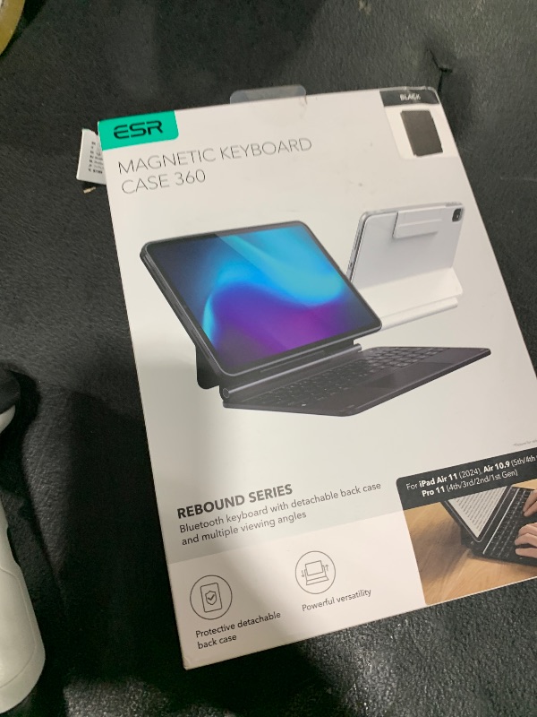Photo 1 of ESR iPad Air 11 Inch Case with Keyboard (M3/M2, 2025/2024) & iPad Pro 11/Air 5th/4th Gen Keyboard, Easy-Set Magnetic Stand, Portrait/Raised Modes, with Removable Protective Case, Black
