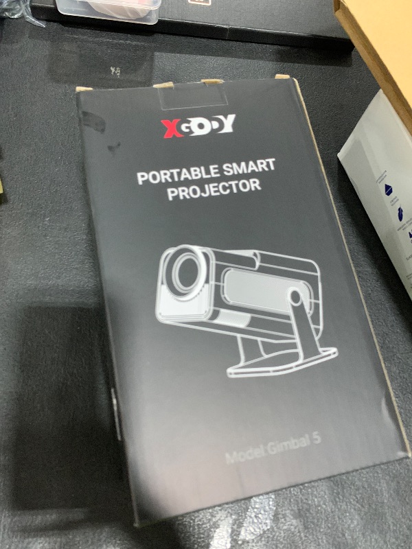 Photo 1 of Smart Mini Projector XGODY Gimbal5 Android 11 Full HD Projector Native 1080P 4K Support 5G WiFi 6 Bluetooth 5.0 Home Movie Projector Electric Focu Auto Keystone 180 Rotating For PC/Lap/PS5 Dull Black