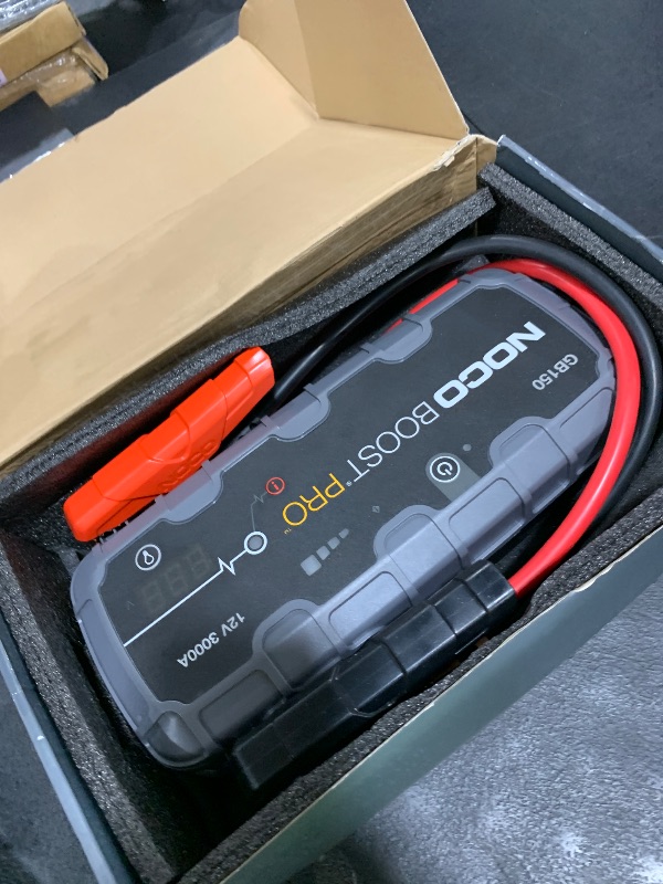 Photo 1 of NOCO Boost GB150: 3000A UltraSafe Jump Starter – 12V Lithium Battery Booster Pack, Portable Jump Box, Power Bank & Jumper Cables - for 9.0L Gas and 7.0L Diesel Engines