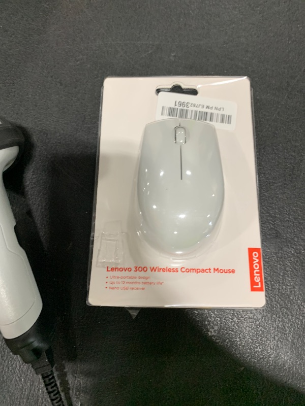 Photo 1 of Lenovo 300 Wireless Mouse – Computer Mouse for PC, Laptop with Windows – Ambidextrous Design – 2.4 GHz Nano USB Receiver – 12 Month Battery Life