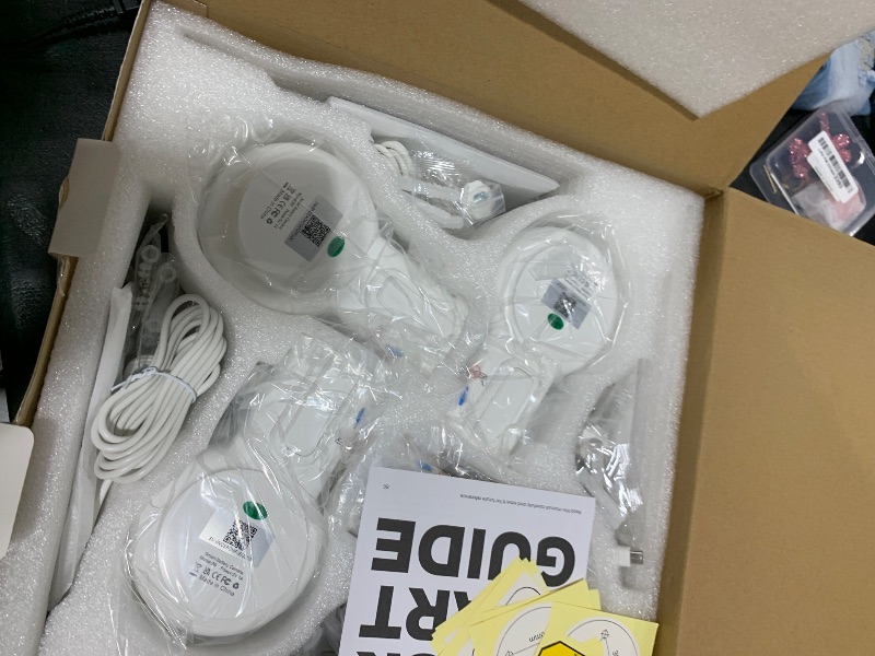 Photo 1 of Cinnado 2K Cameras for Home Security-2.4G WiFi Outdoor Camera Wireless Solar/Battery Powered, 360° Viewing, Human Detection, Color Night Vision, Cloud/SD Storage B6 (B6-White-4pack-2.4G)