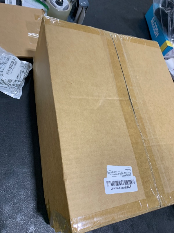 Photo 1 of  basket is white 
OIAHOMY Wicker Basket, Paper Shelf Basket with Built-in Handles, Rectangular Wicker Storage Bin for Pantry, Shelves, 1 Pack-Yellow