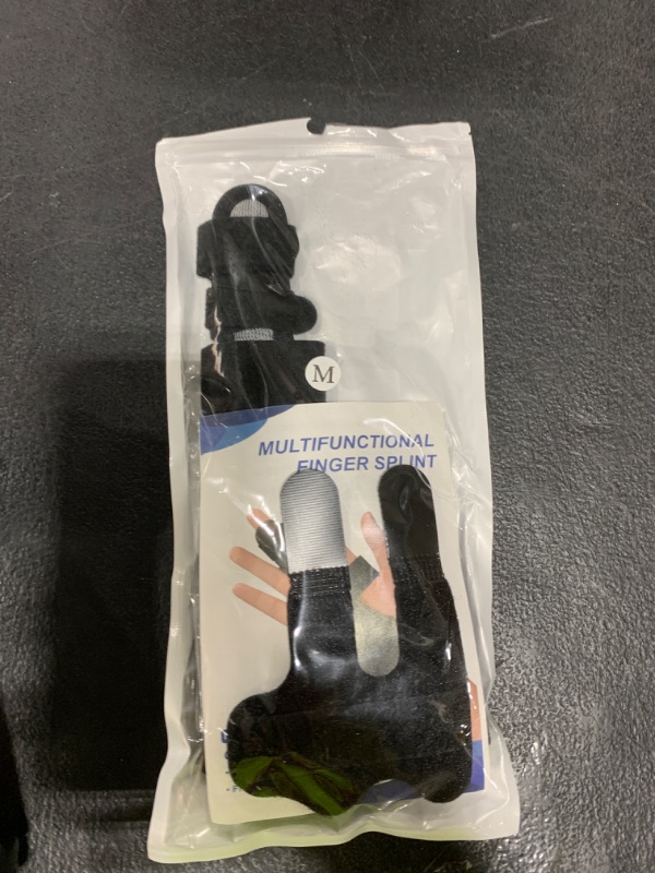 Photo 1 of PKSTONE Full Trigger Finger Splint - Hand and Wrist Brace Support for Sprains, Pain Relief, Arthritis, Tendonitis, Fractured Finger - Adjustable Locking Straightener