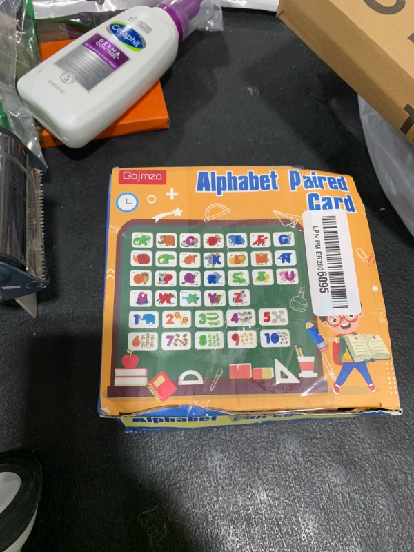 Photo 1 of Gojmzo Alphabet Flash Cards, ABC Learning Toys for Kids 3-5, Wooden Letters Number Blocks Sight Words Matching Game, Toddler Preschool Learning Activities, Montessori Educational Toys for 3+ Year Old