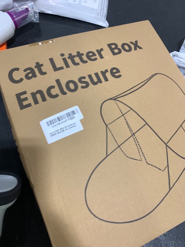Photo 1 of TailTastic Foldable Cat Litter Box Enclosure - No Assembly Needed All-in-One Privacy Cover for Large Litter Boxes | Spill-Proof Design, Easy to Clean & Collapsible Storage (46"x23"x19")