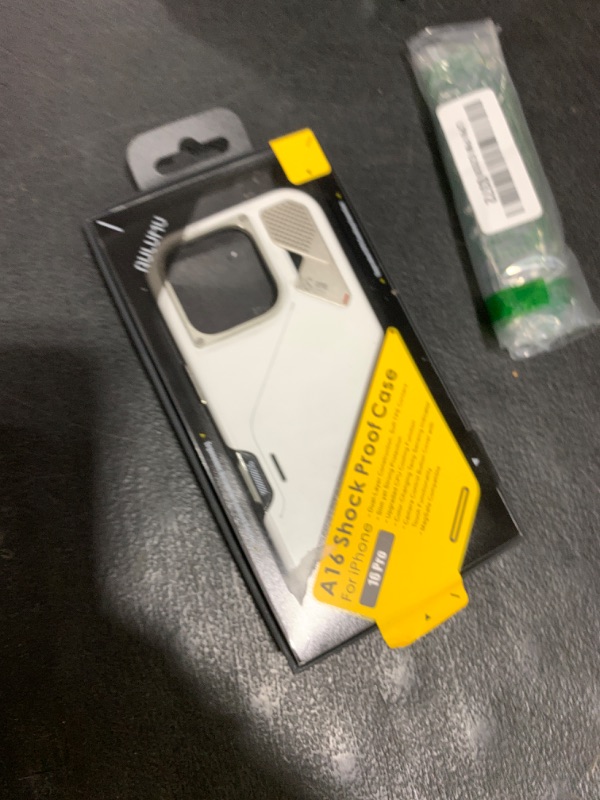 Photo 1 of Aulumu A16 Shockproof Case for iPhone 16 Pro | Updated Camera Control | Real Cooling | Aluminum Alloy Camera Frame | Multi-Layer Composite Protection - White