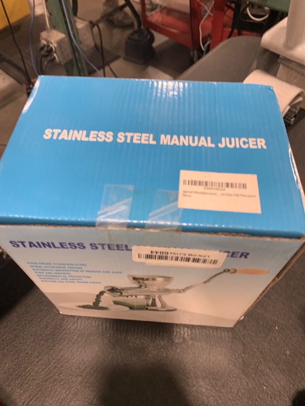 Photo 1 of Manual Wheatgrass Juicer, Stainless Steel Hand Crank for Wheatgrass & Leafy Green, Hand Fruit& Vegetables Squeezer, Cold Press Juicer for Apples, Pomegranates, Celery, Ginger, etc.