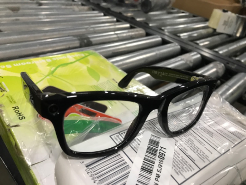 Photo 1 of Meta Wayfarer Square Sunglasses, Shiny Black/Clear, Regular