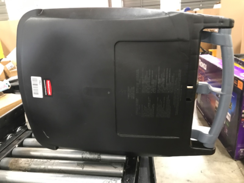 Photo 1 of Rubbermaid Commercial Products Brute Rollout Trash/Garbage Can/Bin with Wheels, 32 GAL, Gray, for Restaurants/Hospitals/Offices/Back of House/Warehouses/Home