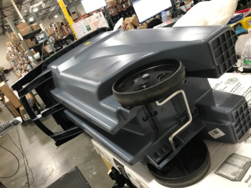 Photo 1 of Rubbermaid Commercial Products Brute Rollout Trash/Garbage Can/Bin with Wheels, 32 GAL, Gray, for Restaurants/Hospitals/Offices/Back of House/Warehouses/Home
