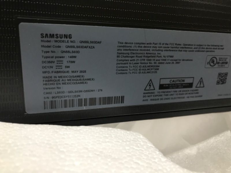 Photo 1 of Samsung 55-Inch Class QLED 4K LS03D The Frame Series Quantum HDR Smart TV w/Dolby Atmos, Art Mode, Anti-Reflection, Customizable Frame, Slim Fit Wall Mount with Alexa Built-in (QN55LS03D, 2024 Model)