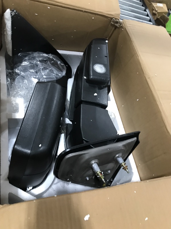 Photo 1 of Youxmoto Towing Mirrors For Ford F-150 2007 2008 2009 2010 2011 2012 2013 2014 Pickup Truck Tow Mirrors Manual Telescoping/Folding, Heated; Turn Signal+ Puddle Light