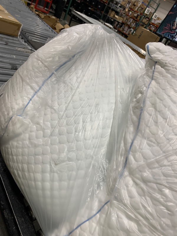 Photo 1 of VVZ Cooling Bed Pillows Queen Size Set of 4, Shredded Memory Foam Pillows Cool Cold Pillow for Side Back Stomach Sleepers