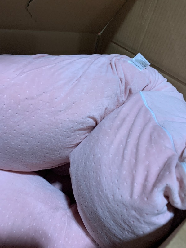 Photo 1 of MOON PINE Pregnancy Pillow, U Shaped Full Body Pillow for Maternity Support, Sleeping Pillow with Cover for Pregnant Women (Pink)