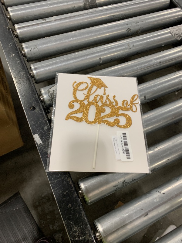 Photo 1 of Gold Glitter Class of 2025 Cake Topper, Congrats Grad 2025/Congrats Class of 2025/Congratulations, 2025 Graduation Party Decorations Supplies