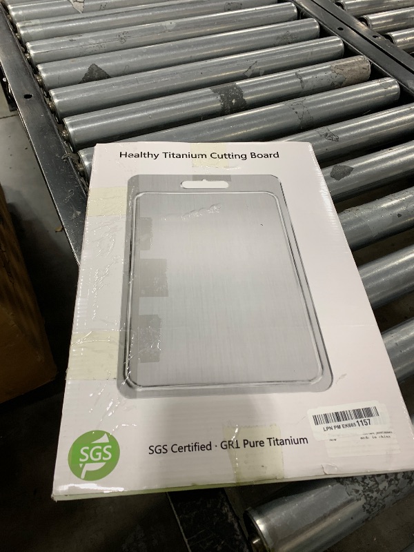 Photo 1 of Titanium Cutting Board, 15.74" x 11.02", 100% Pure Titanium Chopping Board for Meat, Fruits & Vegetables, Dishwasher Safe, Juice Grooves