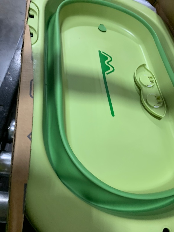 Photo 1 of Beberoad Love Collapsible Baby Bathtub for Newborn to Toddler – Portable & Adjustable Infant Tub with Non-Slip Design, Space-Saving Bathtub for Travel & Home Use (Green)
