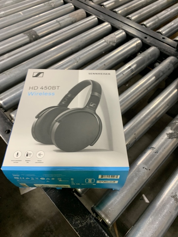 Photo 1 of Sennheiser Consumer Audio HD 450BT Bluetooth 5.0 Wireless Headphone with Active Noise Cancellation - 30-Hour Battery Life, USB-C Fast Charging, Virtual Assistant Button, Foldable - Black